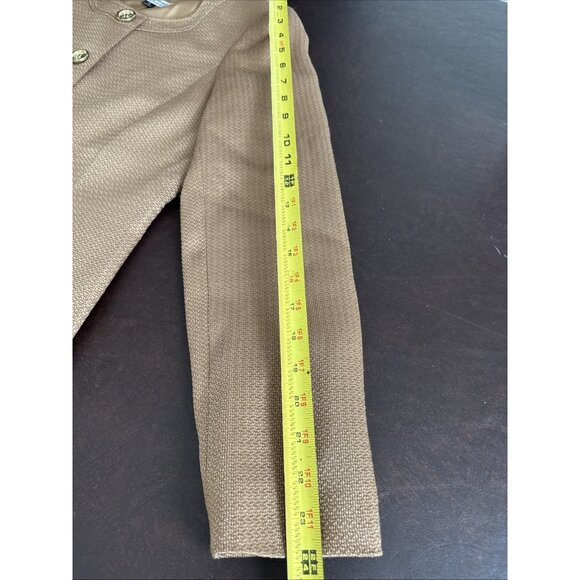 Tahari Arthur S. Levine Womens Jacquard Blazer Size 10 Brown - Picture 8 of 11